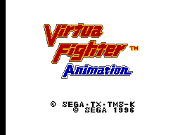 Virtua Fighter Animation title screen for Sega Master System